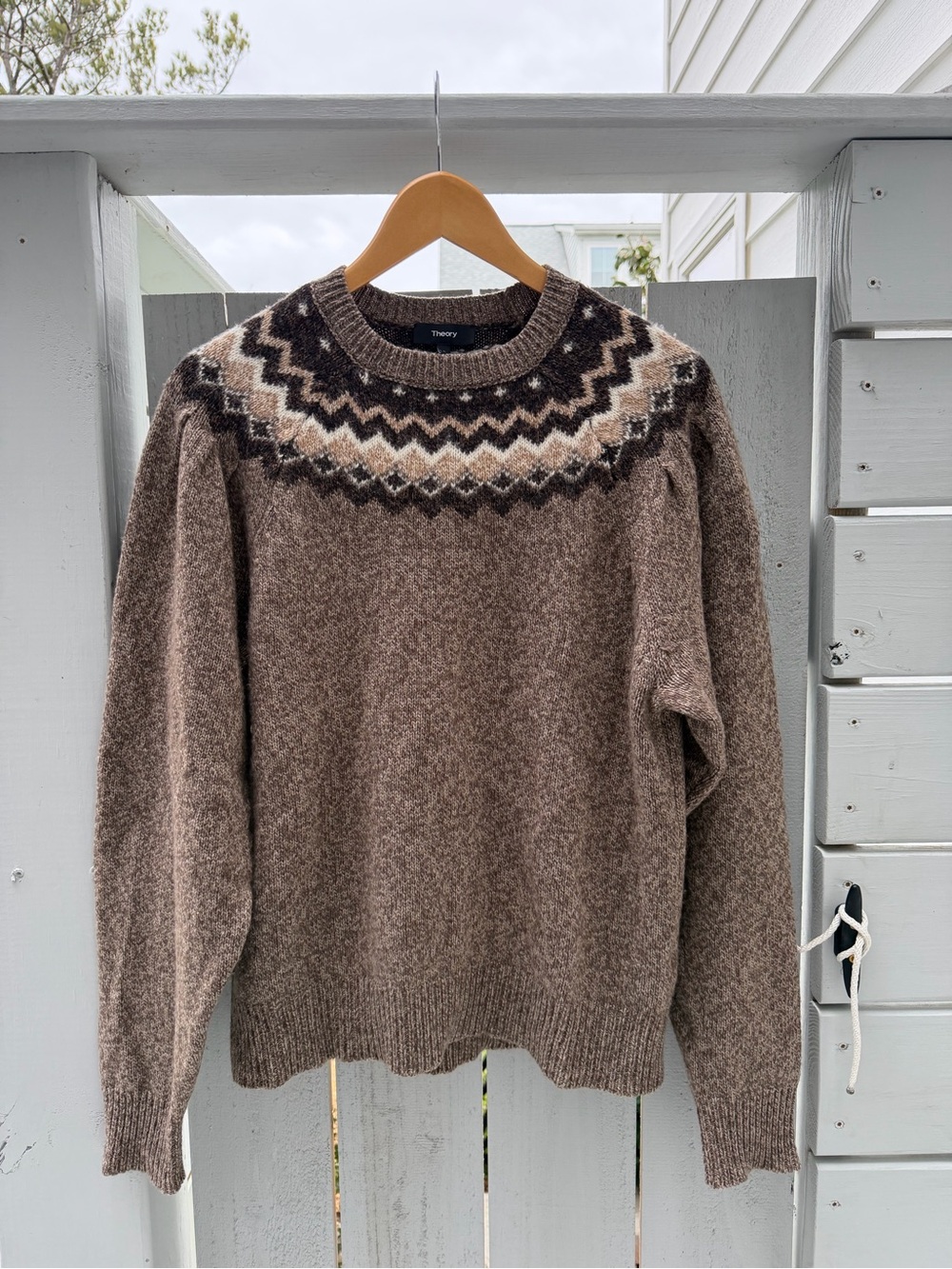 Theory Fair Isle Crewneck Sweater